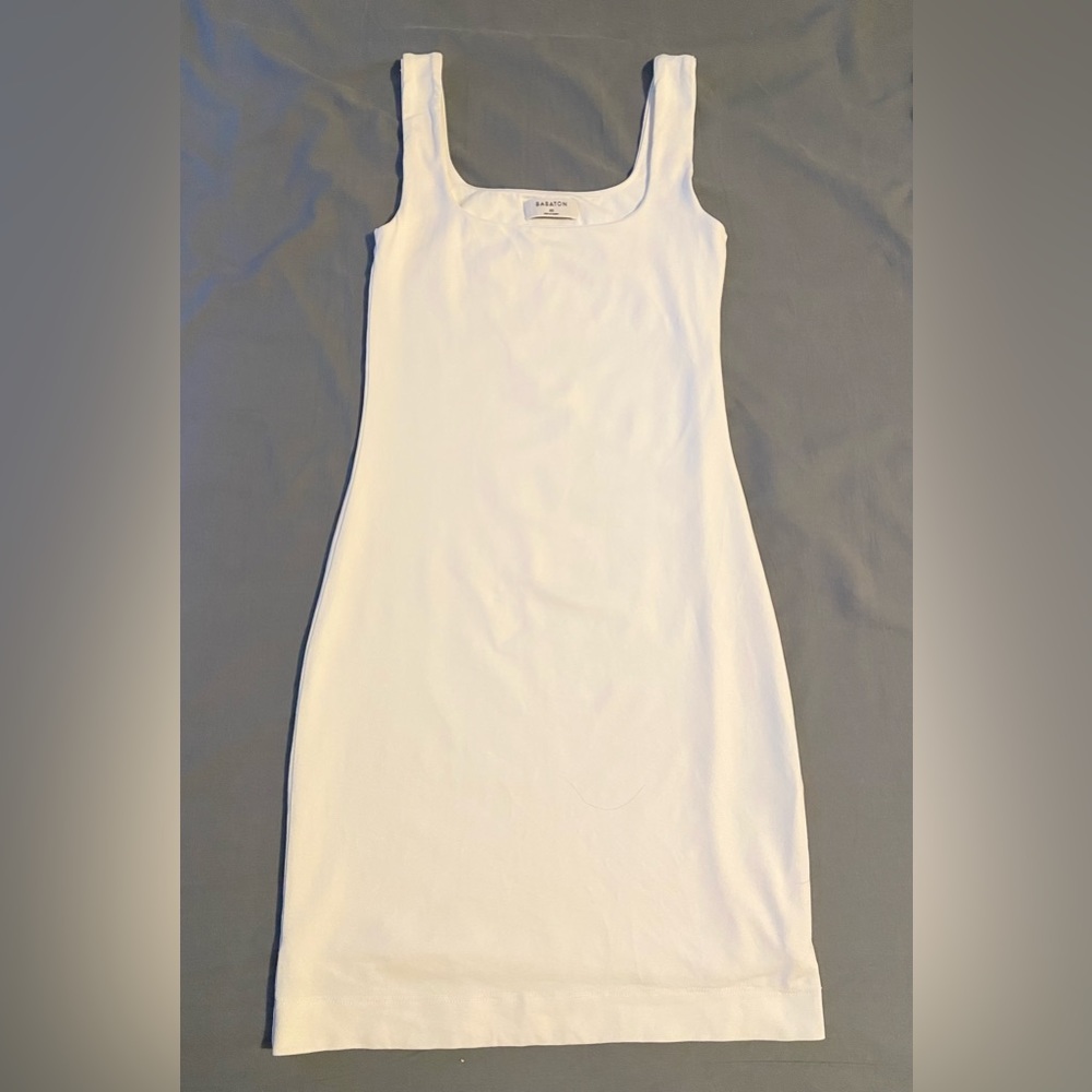 Aritzia Babaton Contour Squareneck Mini Dress in White, Size XS